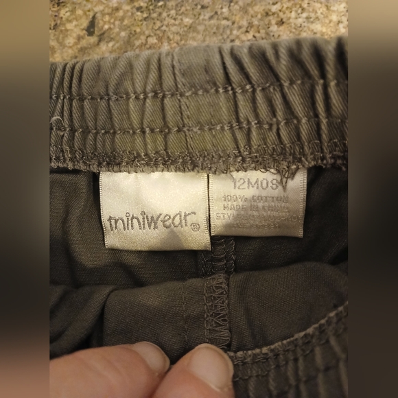 Kids Olive Cargo Pants - Picture 2 of 3